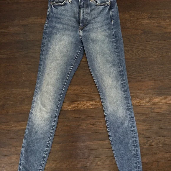 American Eagle Outfitters Blue Ripped Skinny Jeans - Picture 2 of 4